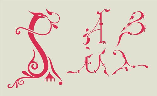 classical russian alphabet vector