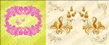 Classical style pattern vector material