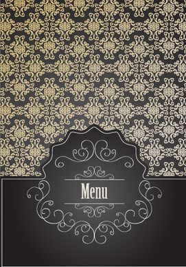 classical style restaurant menu cover graphics
