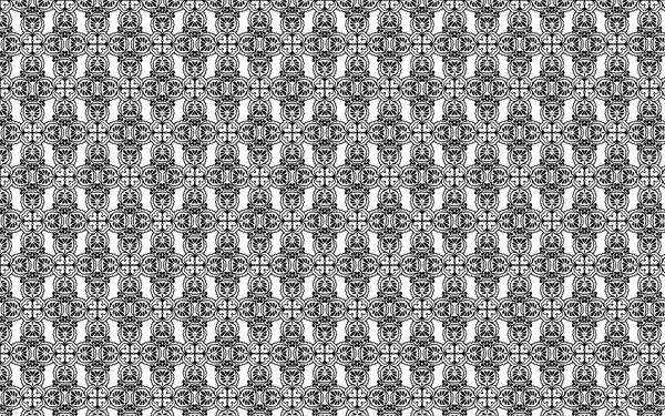 classical symmetric pattern illustration in black white style