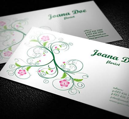 clean and elegant floral business card design