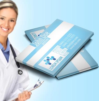 clean medical business card design