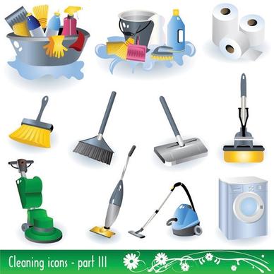 cleaning supplies icon vector