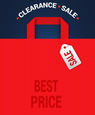 clearance sale bag tags and banner