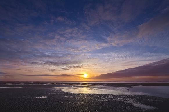 cleveleys beach sunset