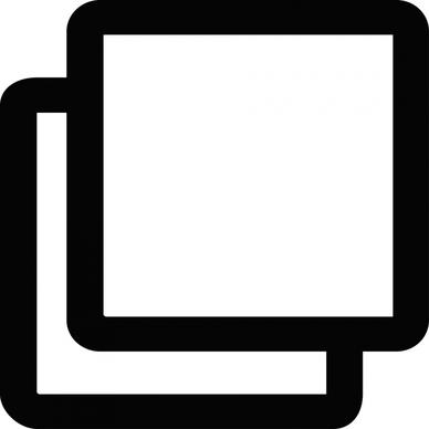 clone sign icon flat black white squares sketch