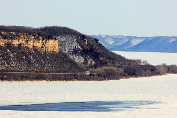 close view of bluff at frontenac state park minnesota
