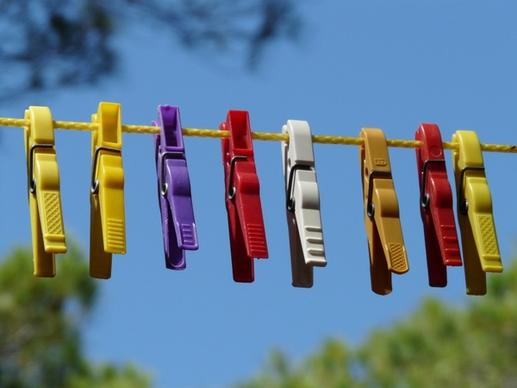 clothespins clothes line dry