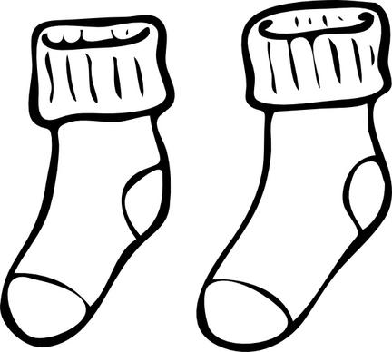 Clothing Pair Of Haning Socks clip art