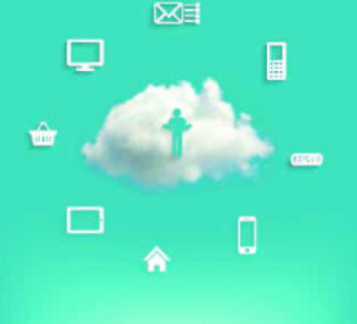cloud storage background vector