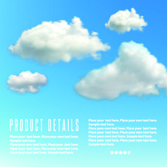clouds elements vector background