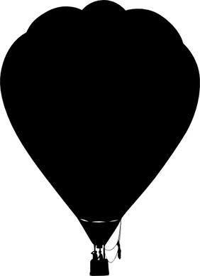 Clue Hot Air Balloon Outline Silhouette clip art