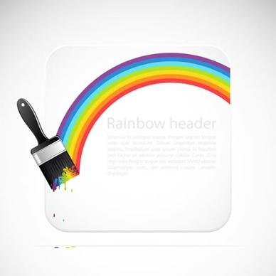 cmyk vector rainbow brush