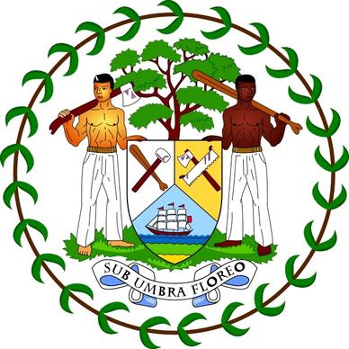 Coat Of Arms Of Belize clip art