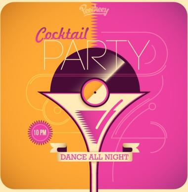 cocktail party poster retro
