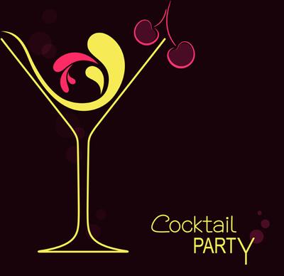cocktails logos creative vector