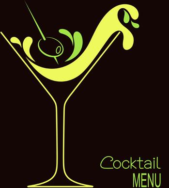 cocktails logos creative vector
