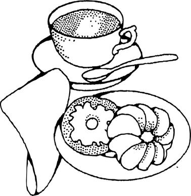 Coffee And Pastry clip art