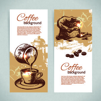 coffee background retro design vector