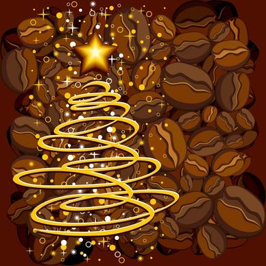 coffee beans poster twinkling star lights motion decor