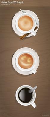 coffee cuppsd layered