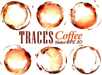 coffee drawn elements vector