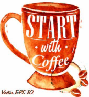 coffee elements illustration vector