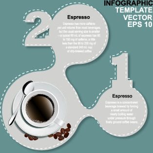 coffee elements infographics vector
