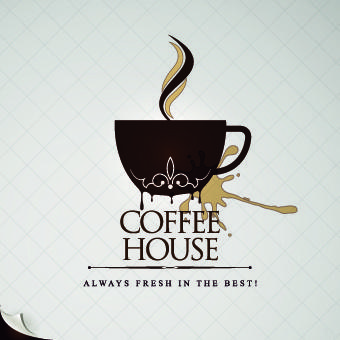 coffee house menu cover elements vector