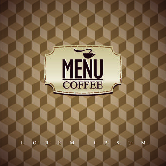 coffee house menu cover vector