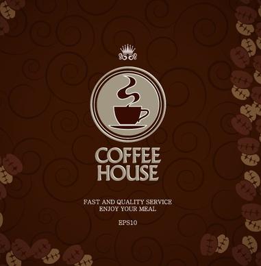coffee menu cover design vector