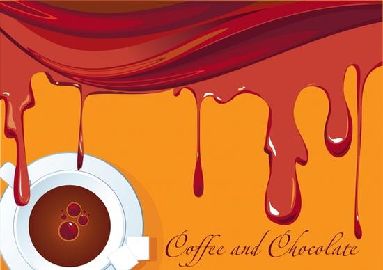 coffee background cup icon splashing liquid decor