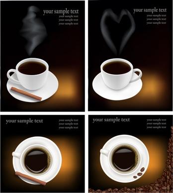 coffee advertising templates modern realistic cup decor
