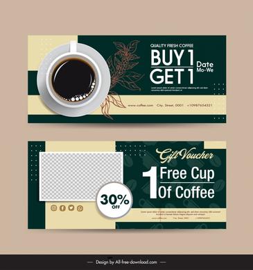 coffee voucher template elegant contrast