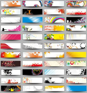 collection of stylish business cards design elements vector