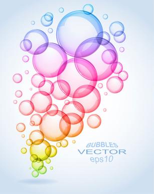 color bubbles elements vector