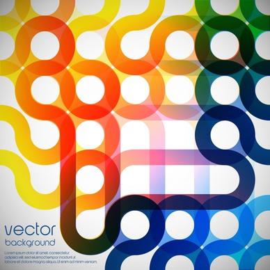 decorative background modern colorful flat seamless circles curves
