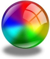 Color Circle With Shadow clip art