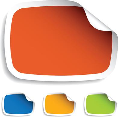color discount stickers design vector graphics