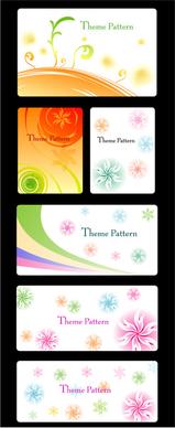 color floral card design vector
