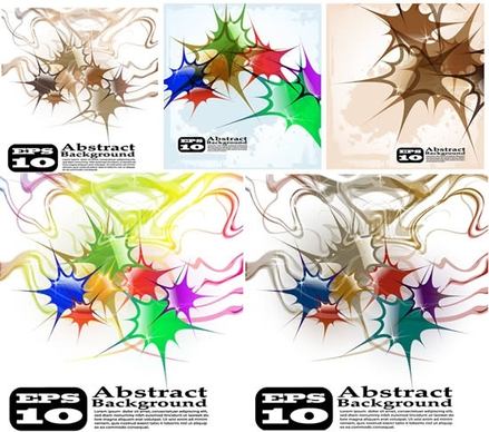 abstract background templates modern colorful grunge ink sketch