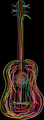 color lines musical instruments vector