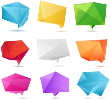 color origami 01 vector