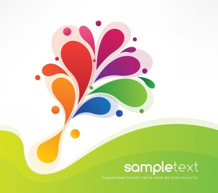 decorative background flat colorful dynamic abstraction