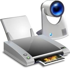 Color printer and webcam