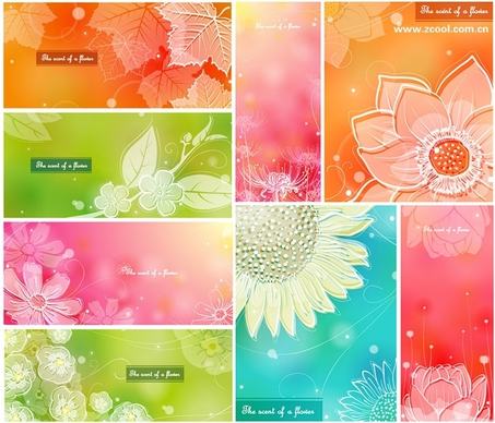 color soft floral background vector 1 8p