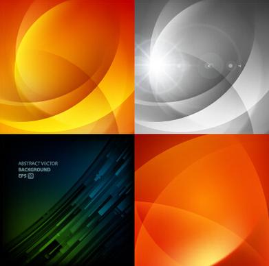 colored abstract art background vectors set