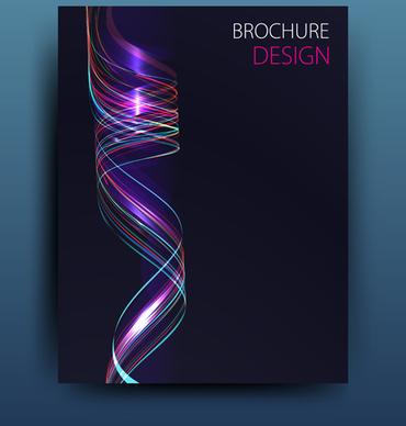 colored abstract brochure cover template vector