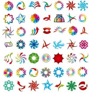 colored abstract vector logos