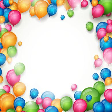 colored balloon with white background